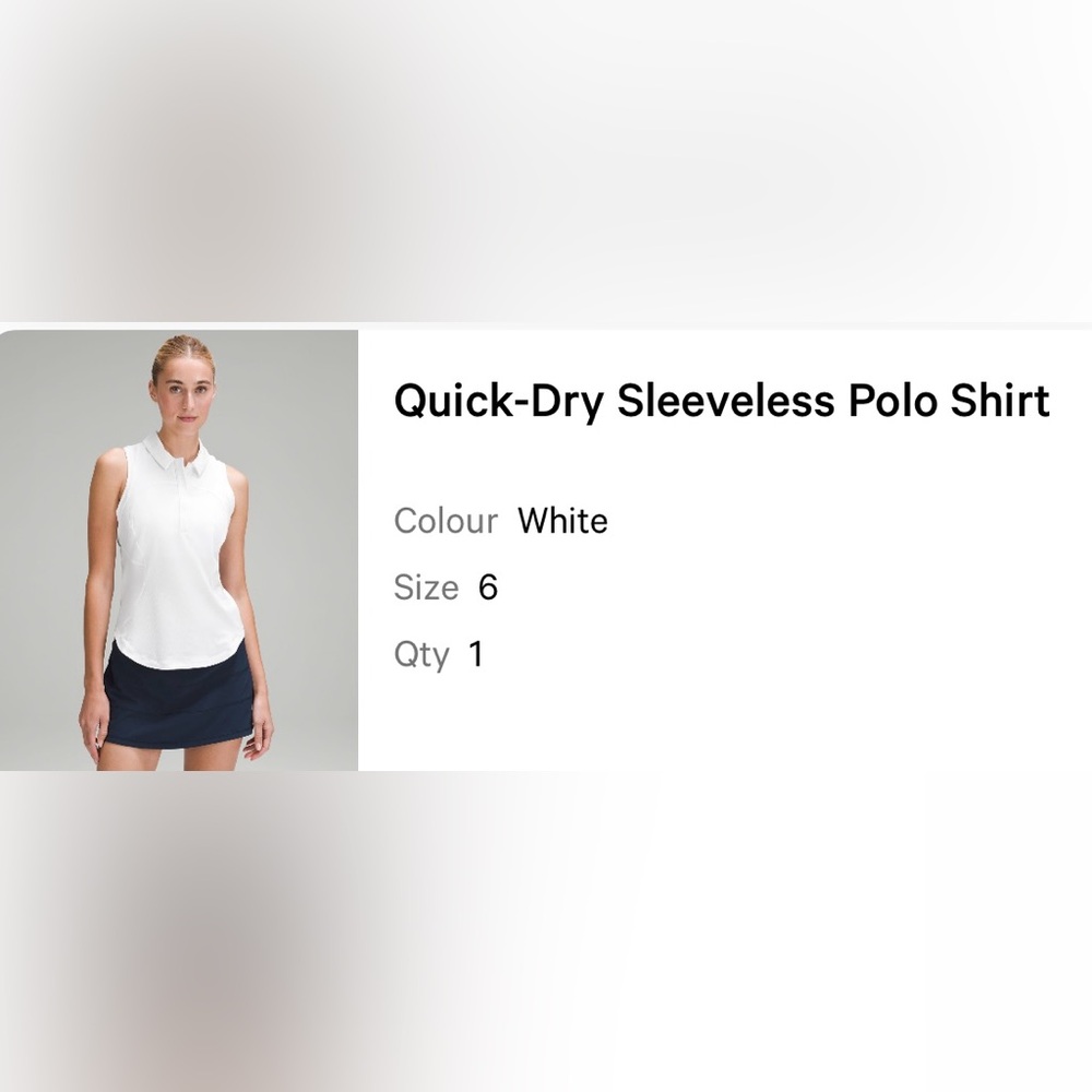Lululemon quick dry sleeveless polo